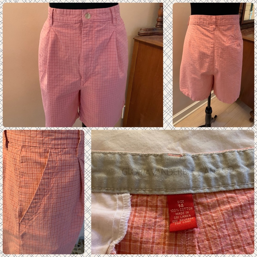 Gloria Vanderbilt Pink Check Shorts